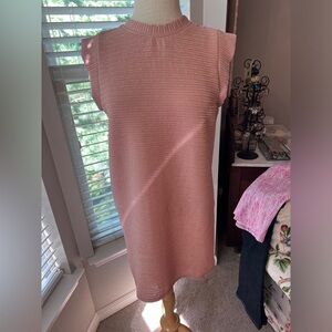 Round Neck Cap Sleeve Mini Dress